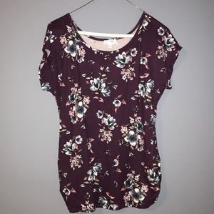 Floral maternity shirt
